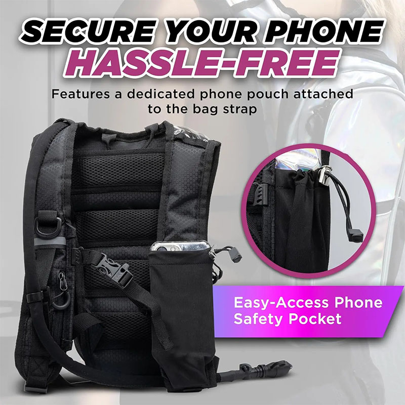 B2B Waterproof hydration pack with phone pocket supplier