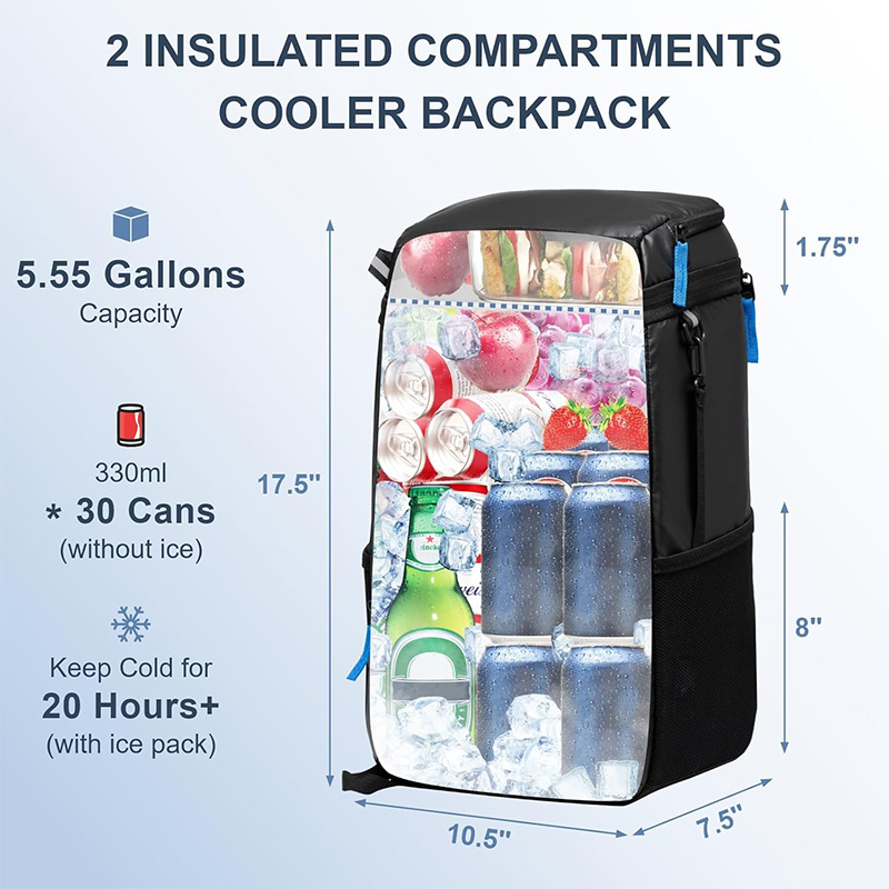 Custom 2 insulated cooler soft sided cooler bag factory