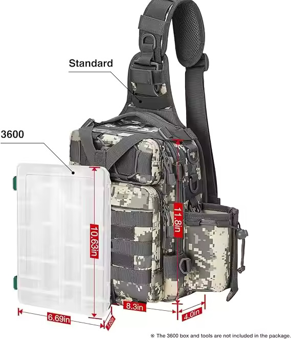 1000D Fabric Fishing Tackle Storage Bag