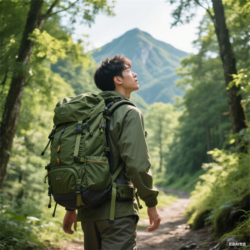 Large Capacity External Frame Hiking Backpack