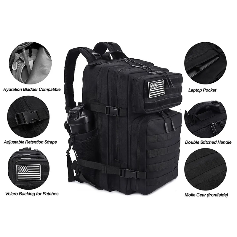 B2B Heavy Duty Tactical Molle system meal prep backpack for gym vendor