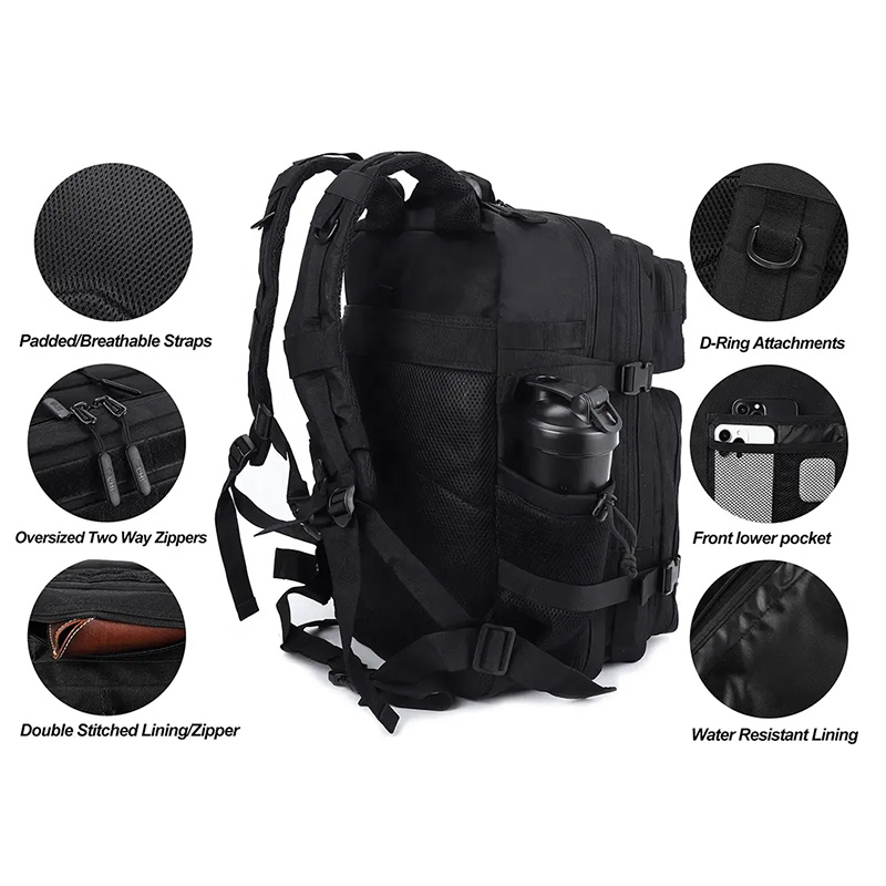 Multi-pocket tactical insulated meal prep backpack for health factory