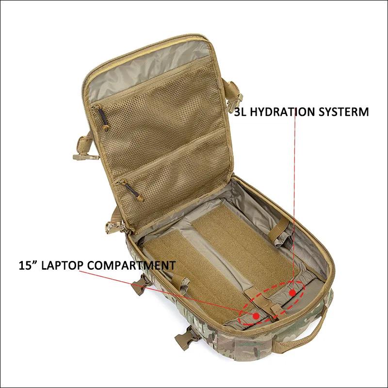 Custom Large Capacity Modular Tactical Vest Backpack