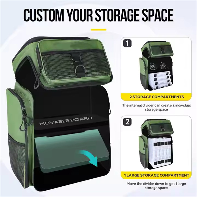 large capacity fishing backpack