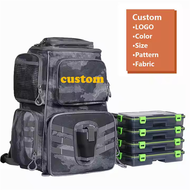 Fishing Backpack with Tackle Boxes Custom Production