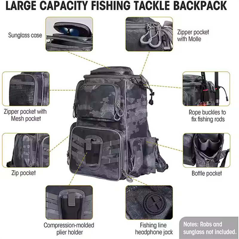 tackle backpack with boxes