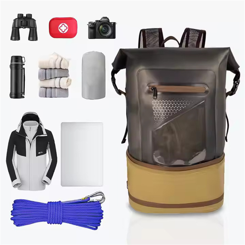 Personalized PVC tarpaulin backpack for fishing