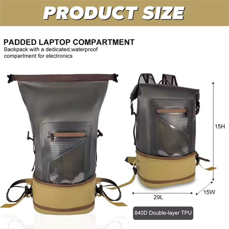 Outdoor-ready custom tarpaulin dry bag