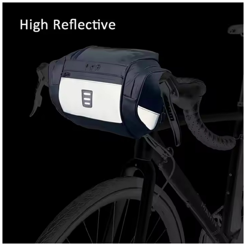 Handlebar Bag with Reflective Strip for Safety