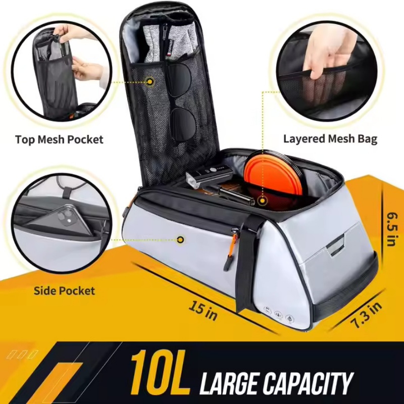 3 in 1 custom Bicycle Rear Rack Trunk Storage Bags