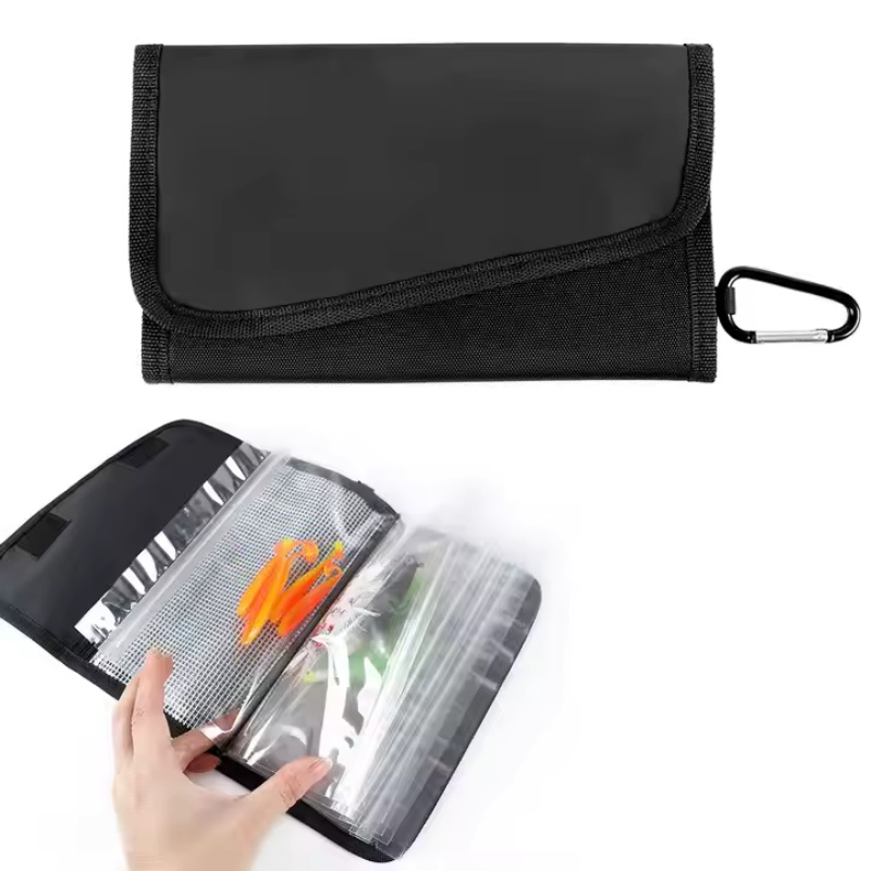 Foldable fishing lure storage wallet