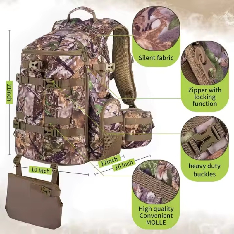 Outdoor Tactical Bag with Waterproof Zippers