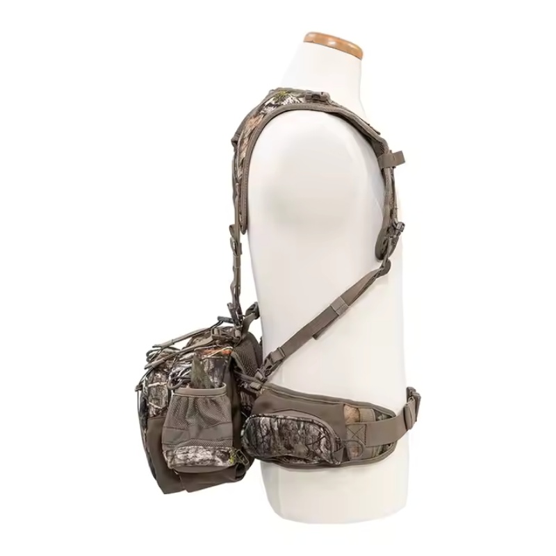 Zipper closure waist pouch for hiking
