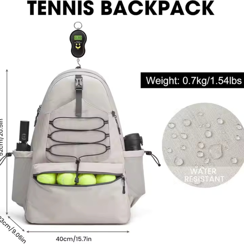 Tennis racket bag with shoe compartment