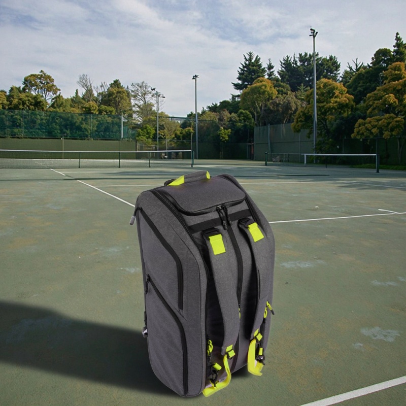 Tennis player's essential equipment bag