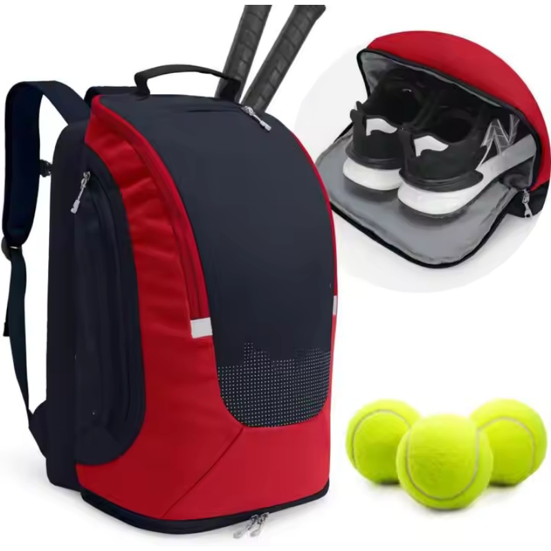 Color-Blocked Kids Tennis Bag for Organization