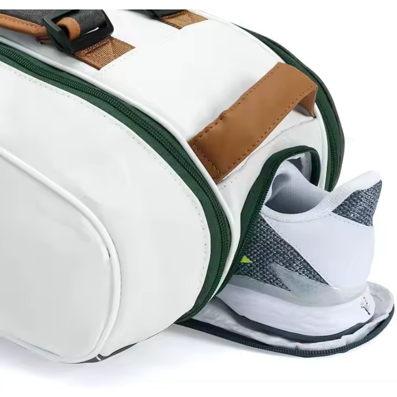 Fashionable tennis bag with shoe slot