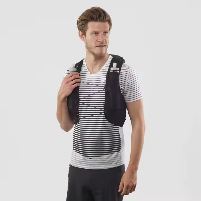 Jogging belt bag with reflective strips for safety