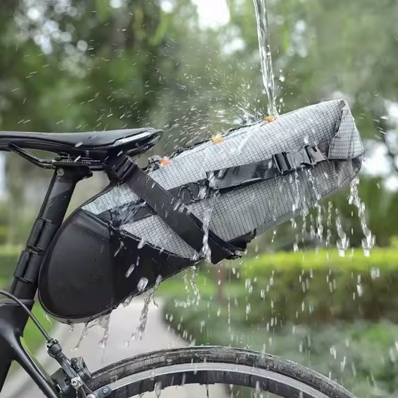 High-Quality Bike Tail Bag with Mesh Pocket