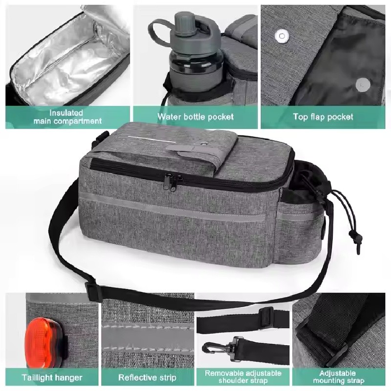 Custom  Cycling Bike Rear Insulated Trunk Cooler Bag 