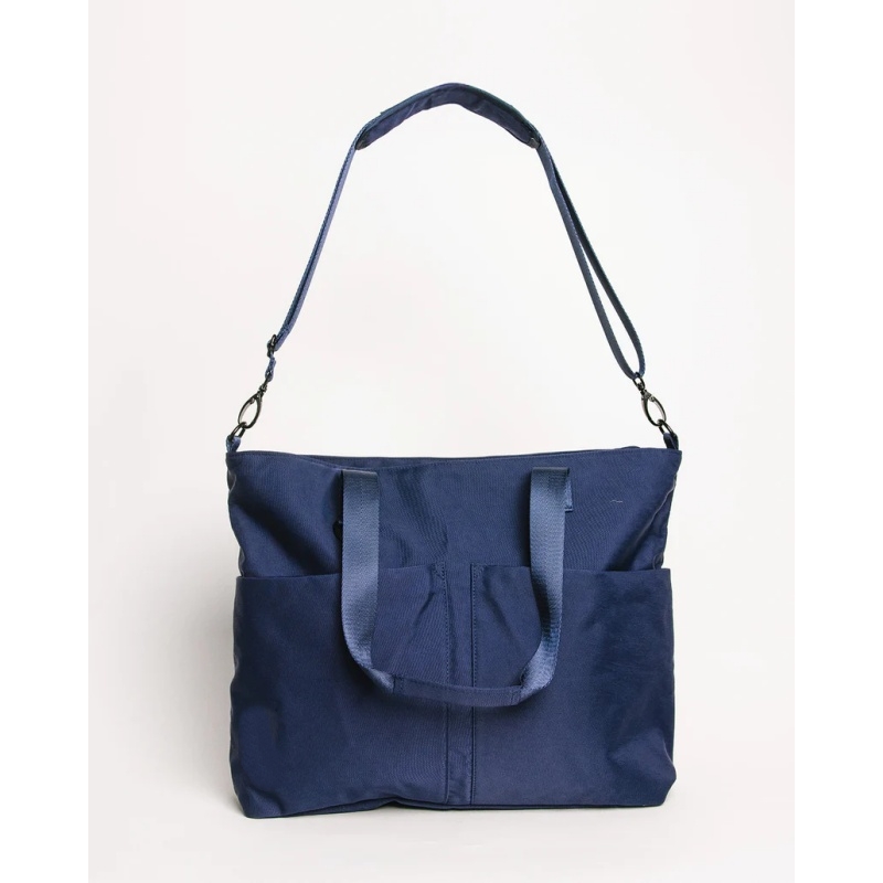 Stylish Canvas Navy Blue Tote Bag for Women