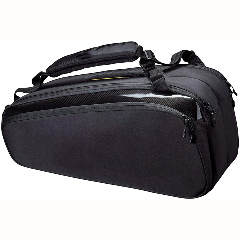 Racket backpack with shoe compartment