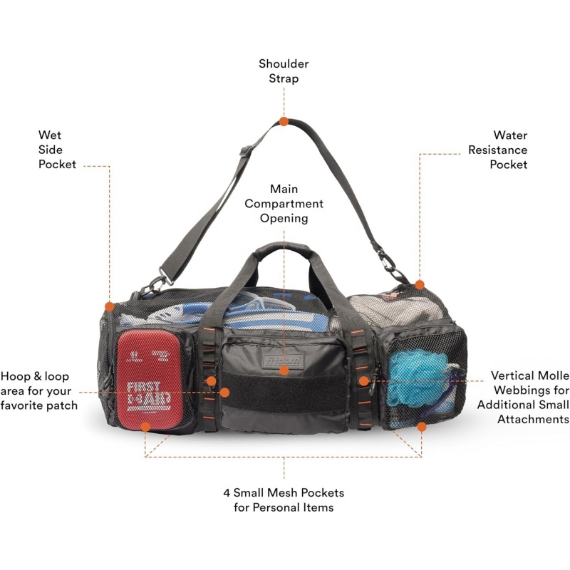 Durable beach vacation duffel tote