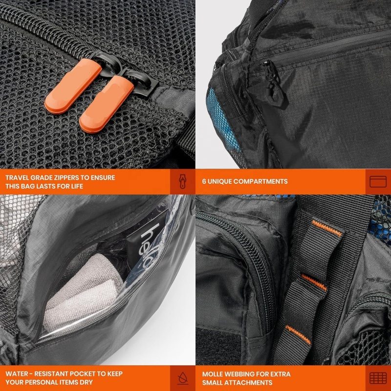Sand-resistant beach duffel tote