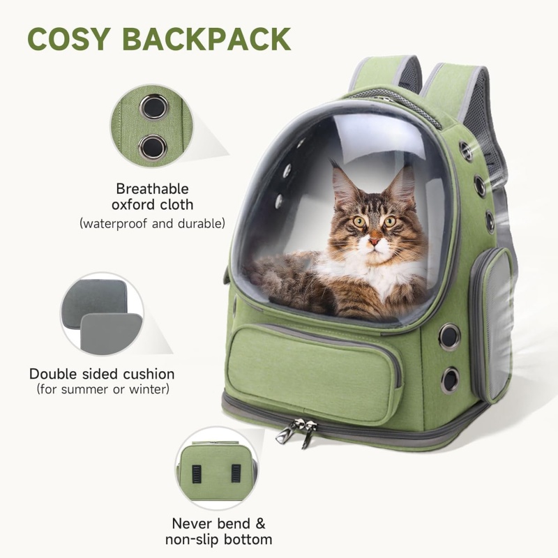 Space-themed transparent bubble backpack