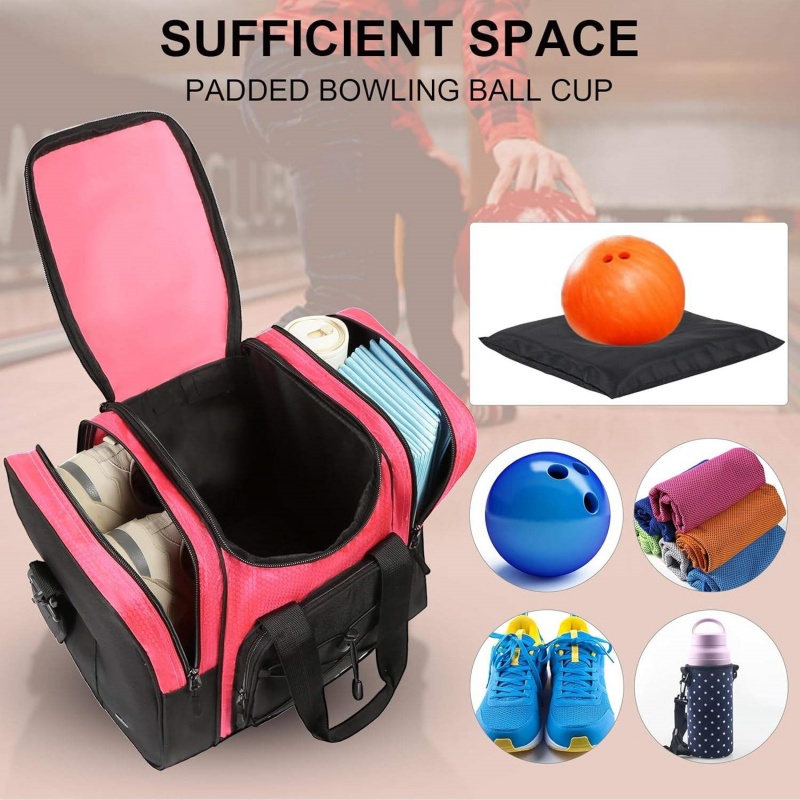 Portable luggage-style bowling bag