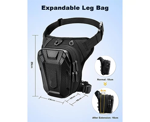 Motorcycle Expandable Leg Bag